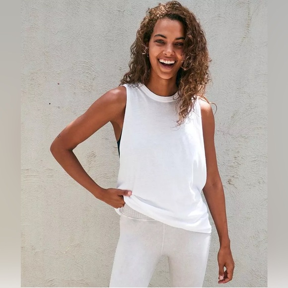 FP Movement by Free People White Muscle Tee - Picture 1 of 6